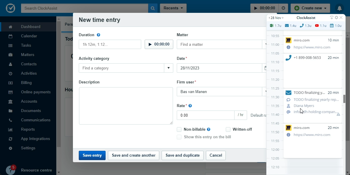 Automatische tijdregistratie voor Xero ClockAssist Urenregistratie